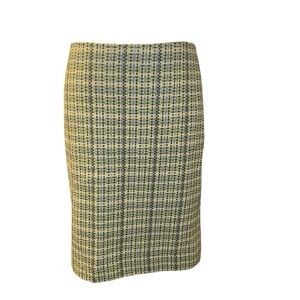 Theory Wool Angora Box Barrie Tweed Pencil Skirt Size 6 made in USA